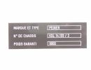 Gravure plaque de chassis