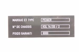 Gravure plaque de chassis