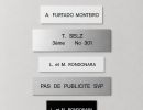 Plaquettes de bo&icirc;tes aux lettres ou d'interphone grav&eacute;es